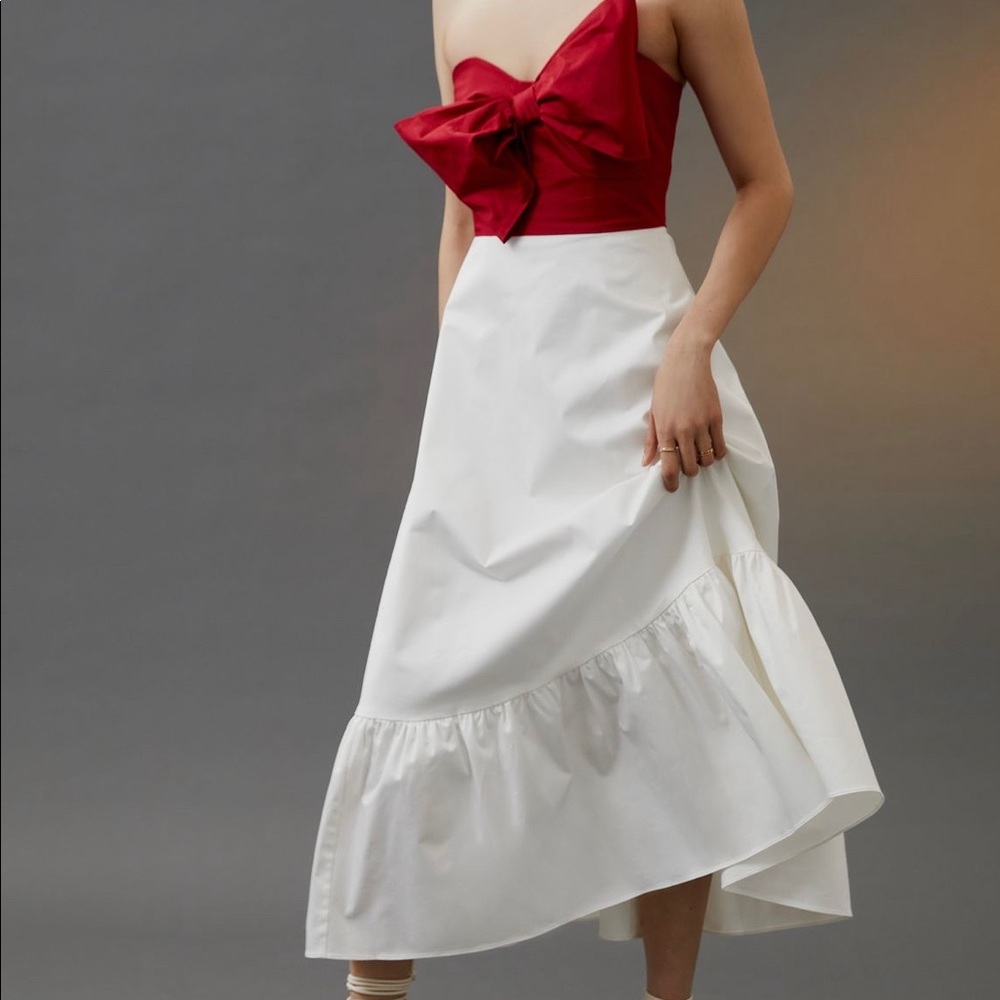 bow tie maxi dress Anthropologies NWT size 8